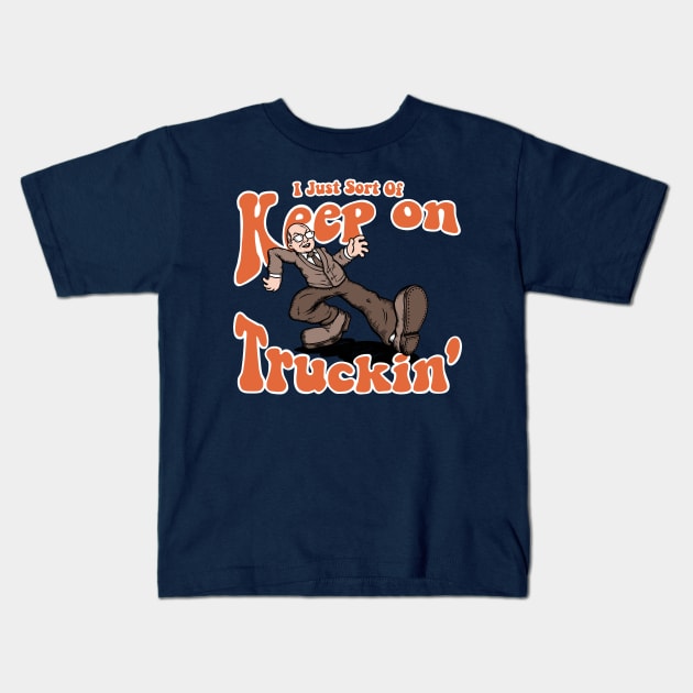 Keep On Truckin' Colin Kids T-Shirt by harebrained